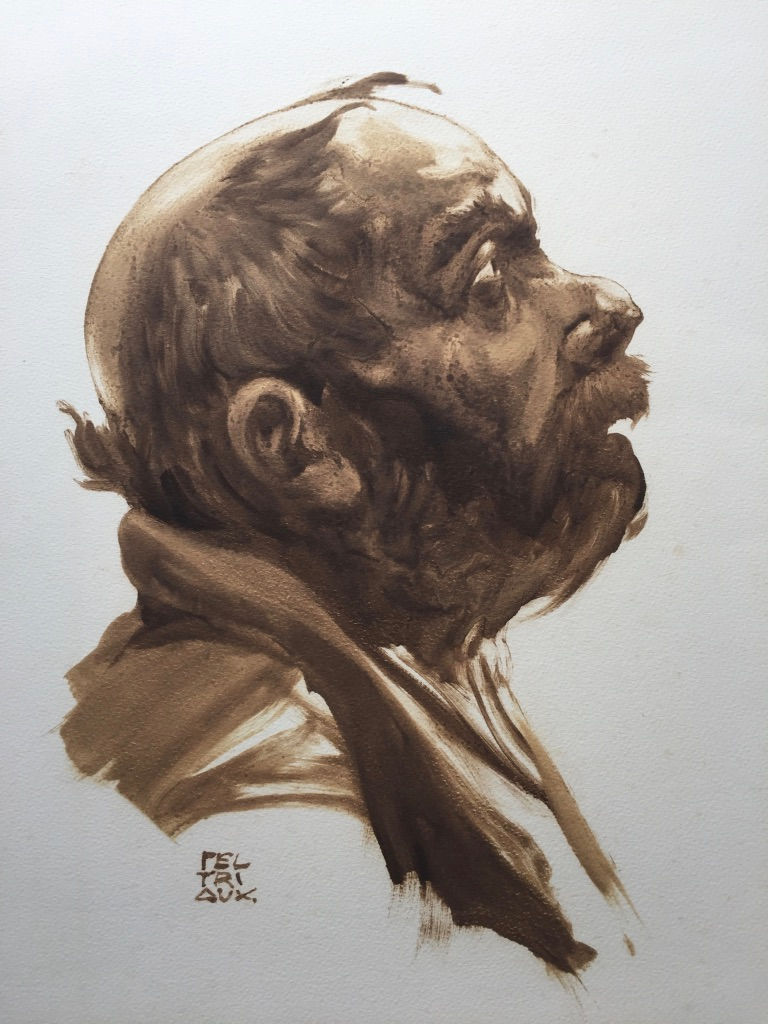 2-7-3/ Portrait, monotype, 43x33 cm
