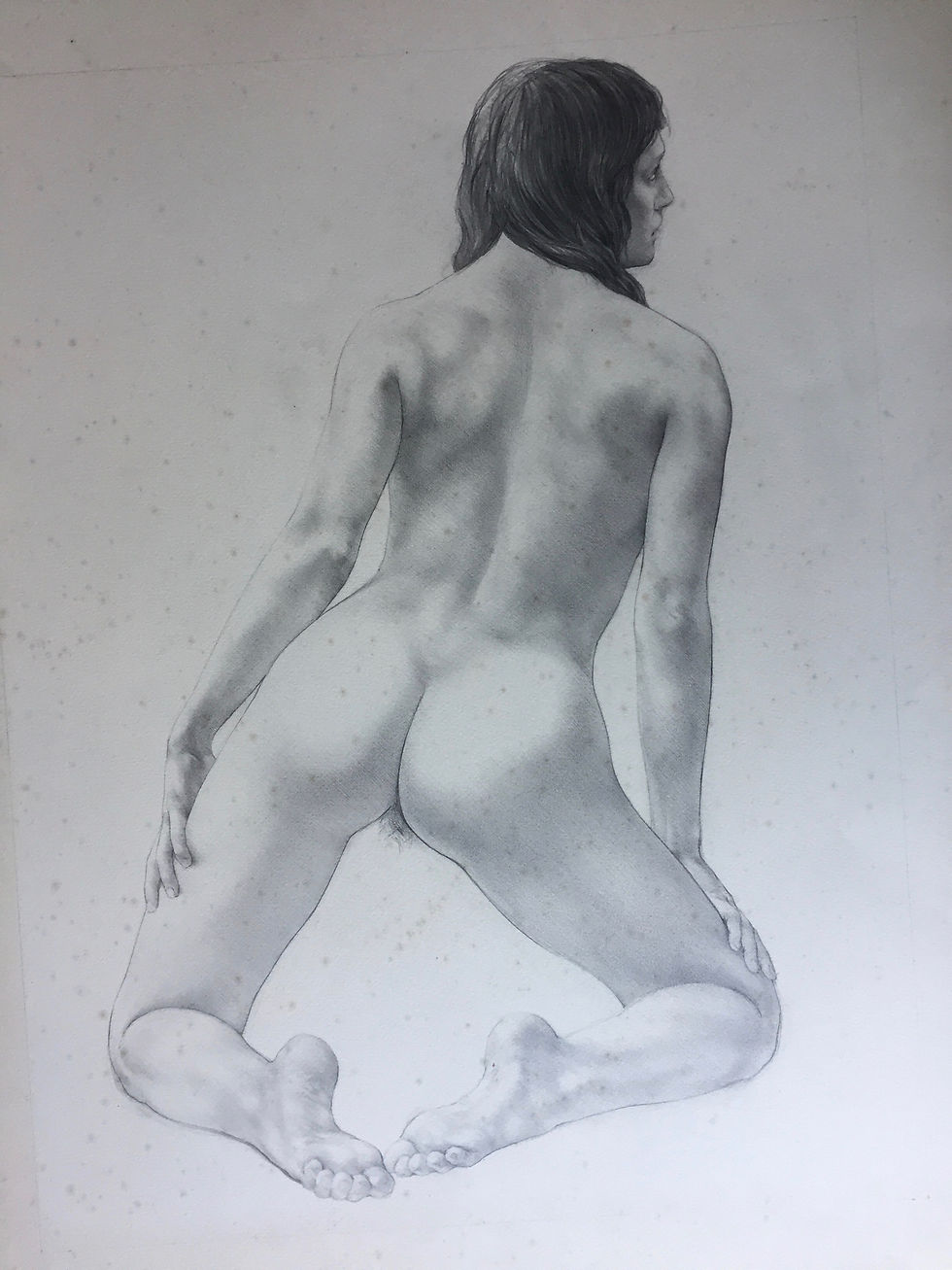1-9-12/ Nu, dessin, 76x56cm