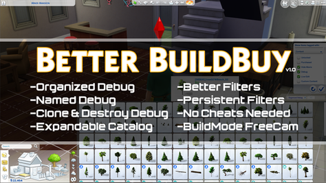 ❇️ Better Build Buy 3.4.2 // Expandable BuildBuy Catalog (Expandir Menú) Mod Sims 4