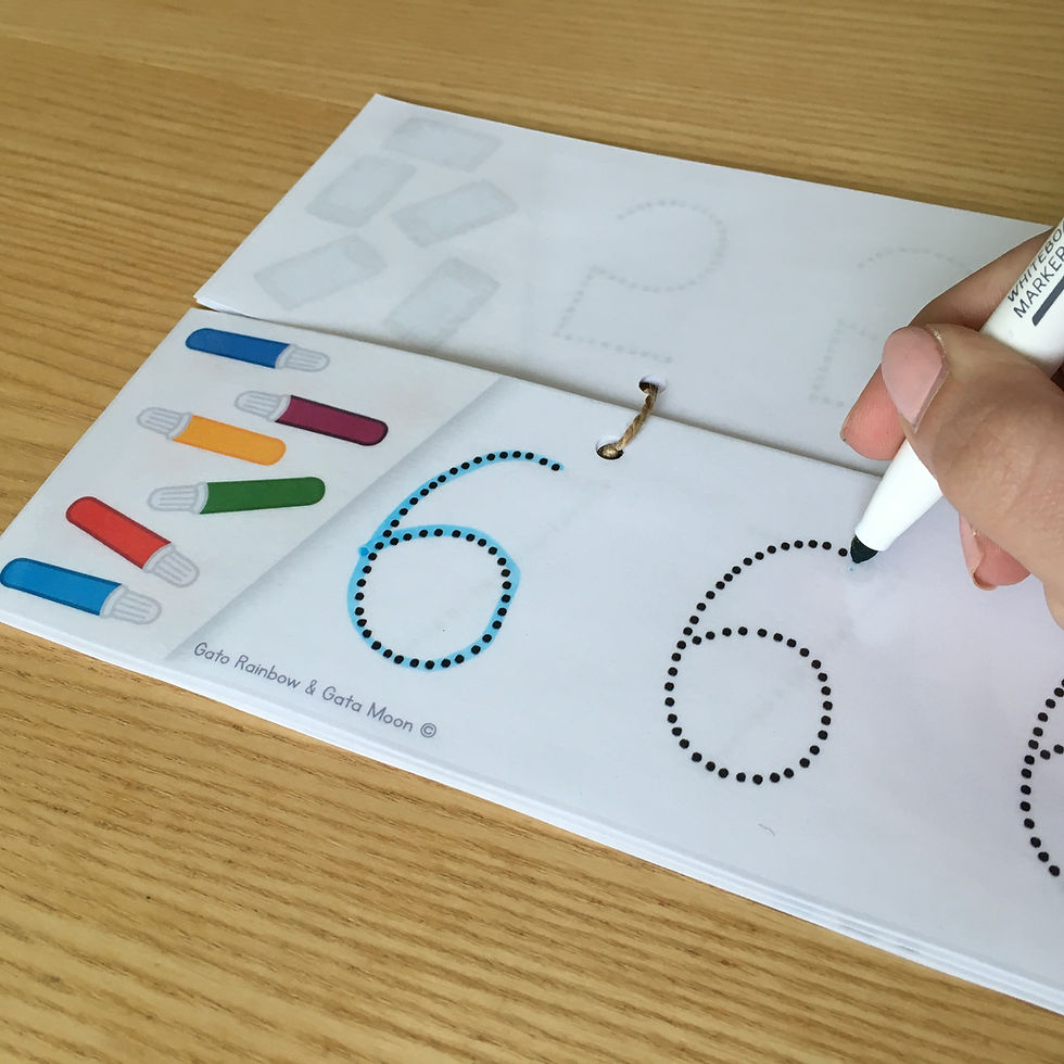 Thumbnail: Plantillas de números 1-10 – Flip book para practicar la escritura
