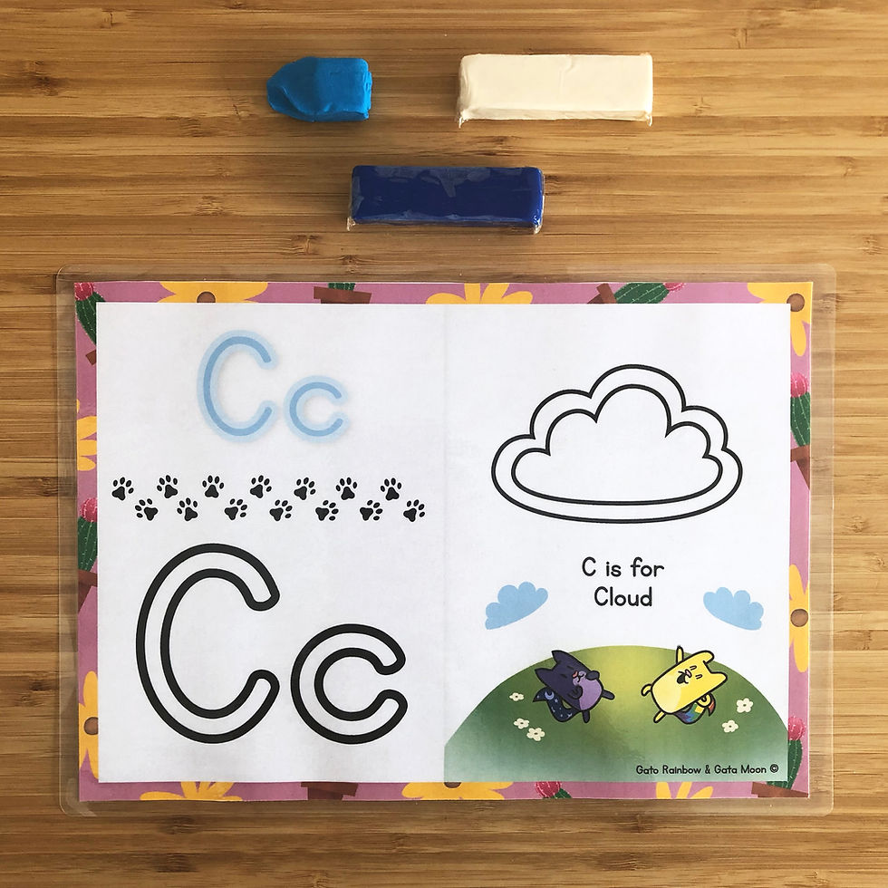 Thumbnail: Alphabet play dough mats