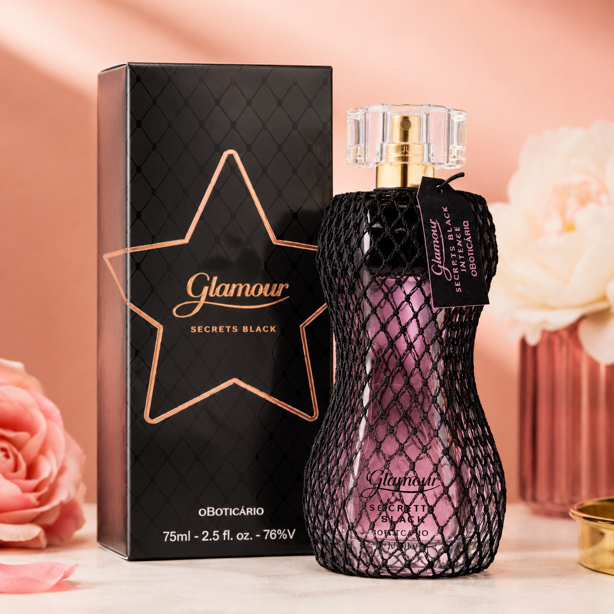 Perfume Glamour Secrets Black Feminino 75ml – O Boticário