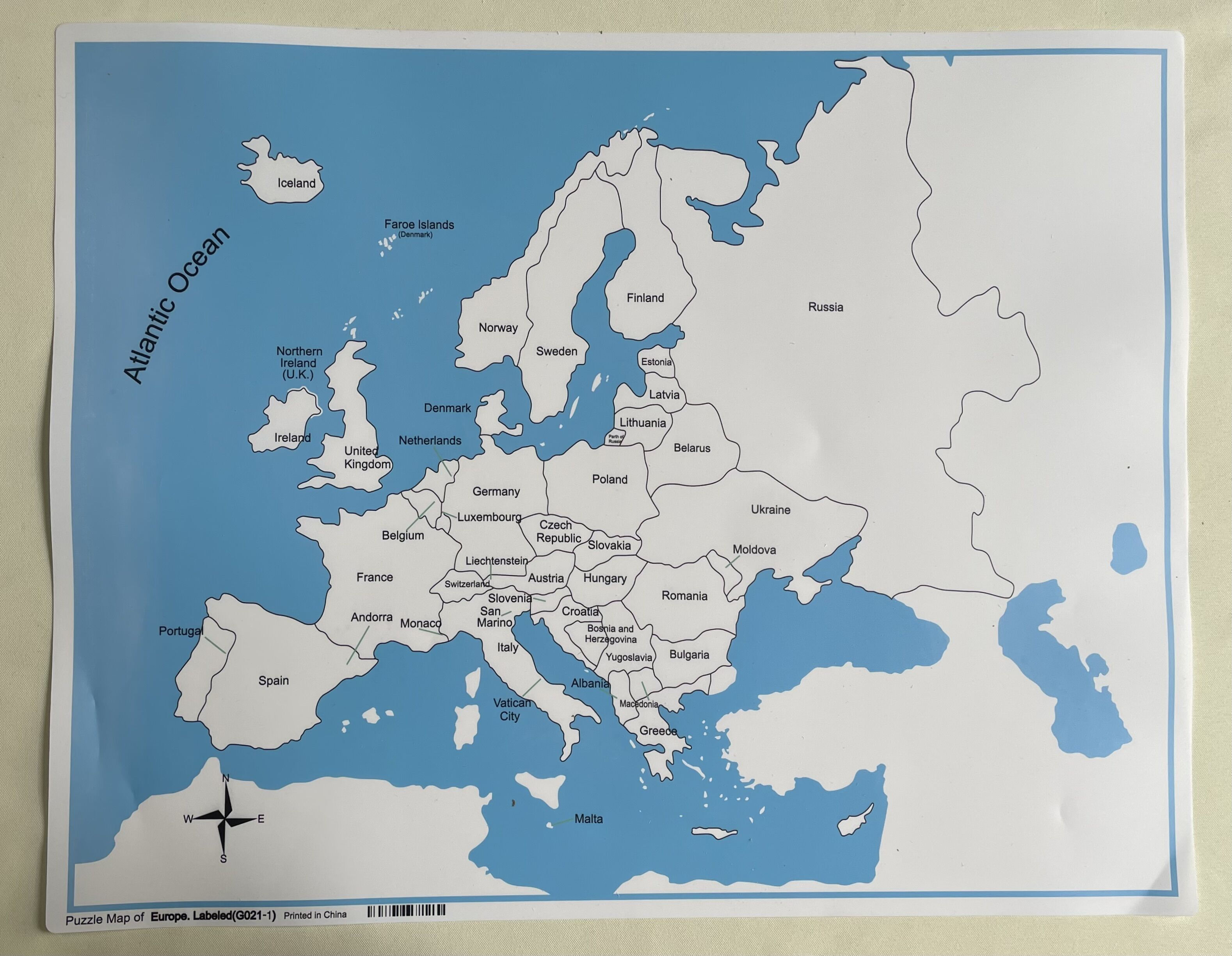 Europe Puzzle Map