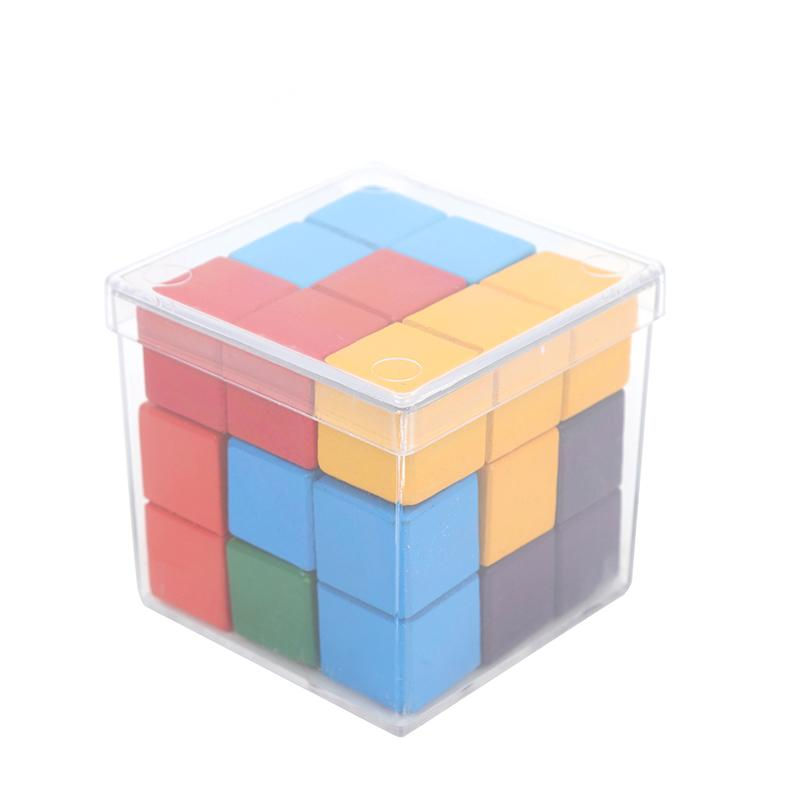 Colorful Wooden Cube Puzzle