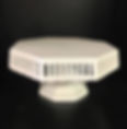 Lg. Ceramic White Hexagon Cake Stand