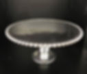 Round Silver Beaded Edge Cake Stand
