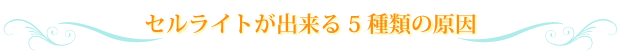 セルライトが出来る原因