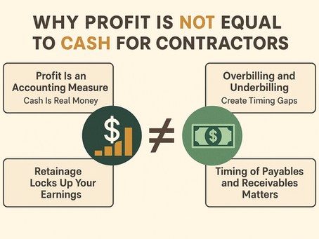 Why Profit Is Not Equal to Cash for Contractors