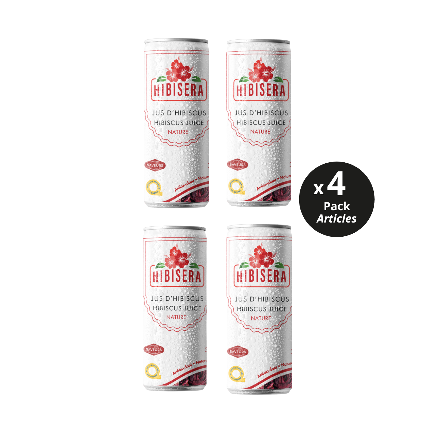 Pack 4 canettes - Nature