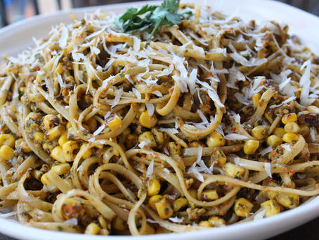 Red Pesto & Roasted Corn Linguini