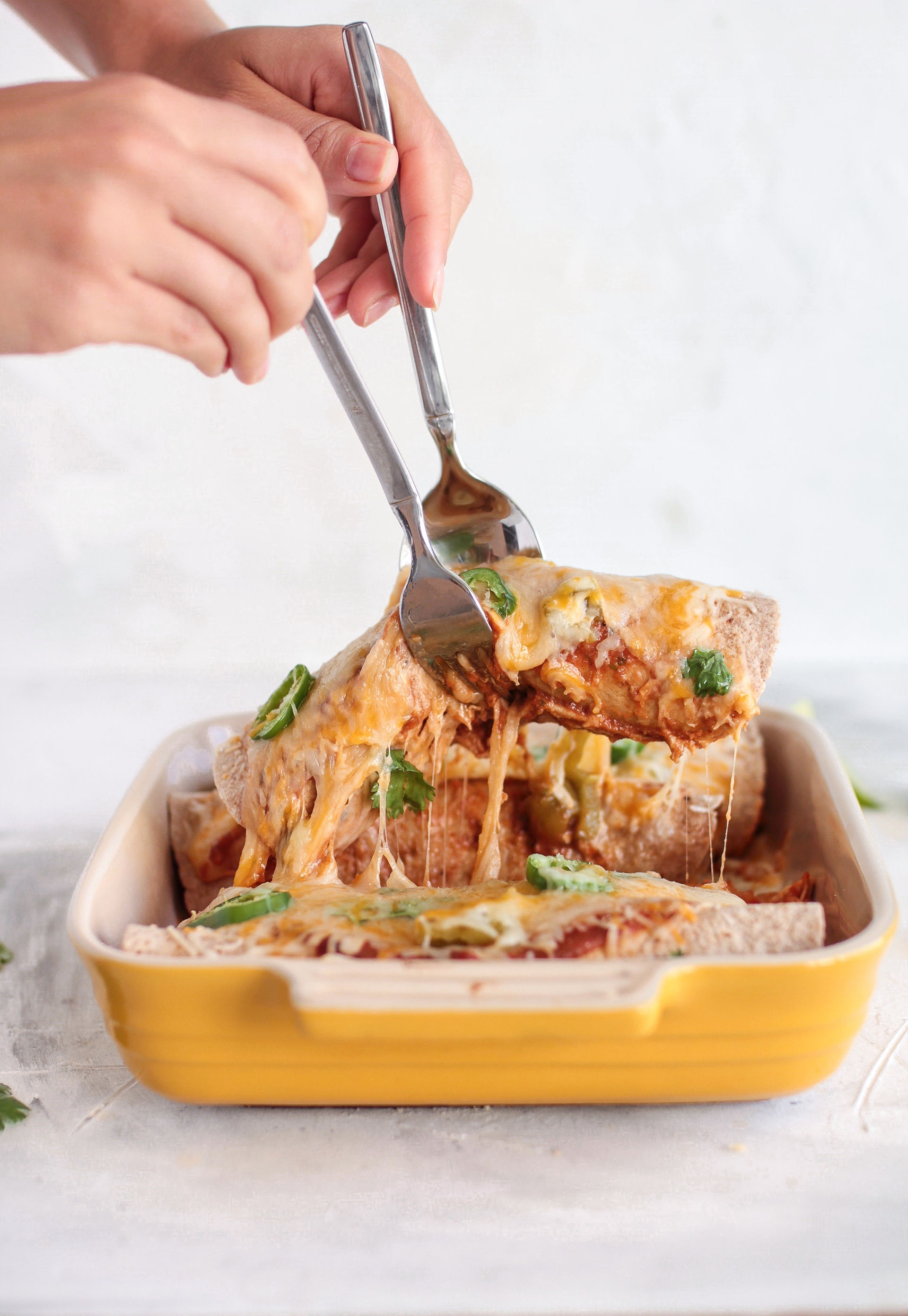 Butternut Squash and Green Chili Enchila