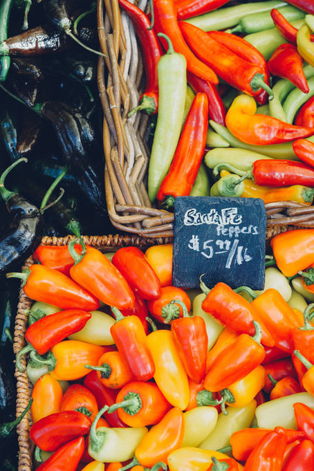 Grilled Rainbow Peppers with Herbed Cream Cheese