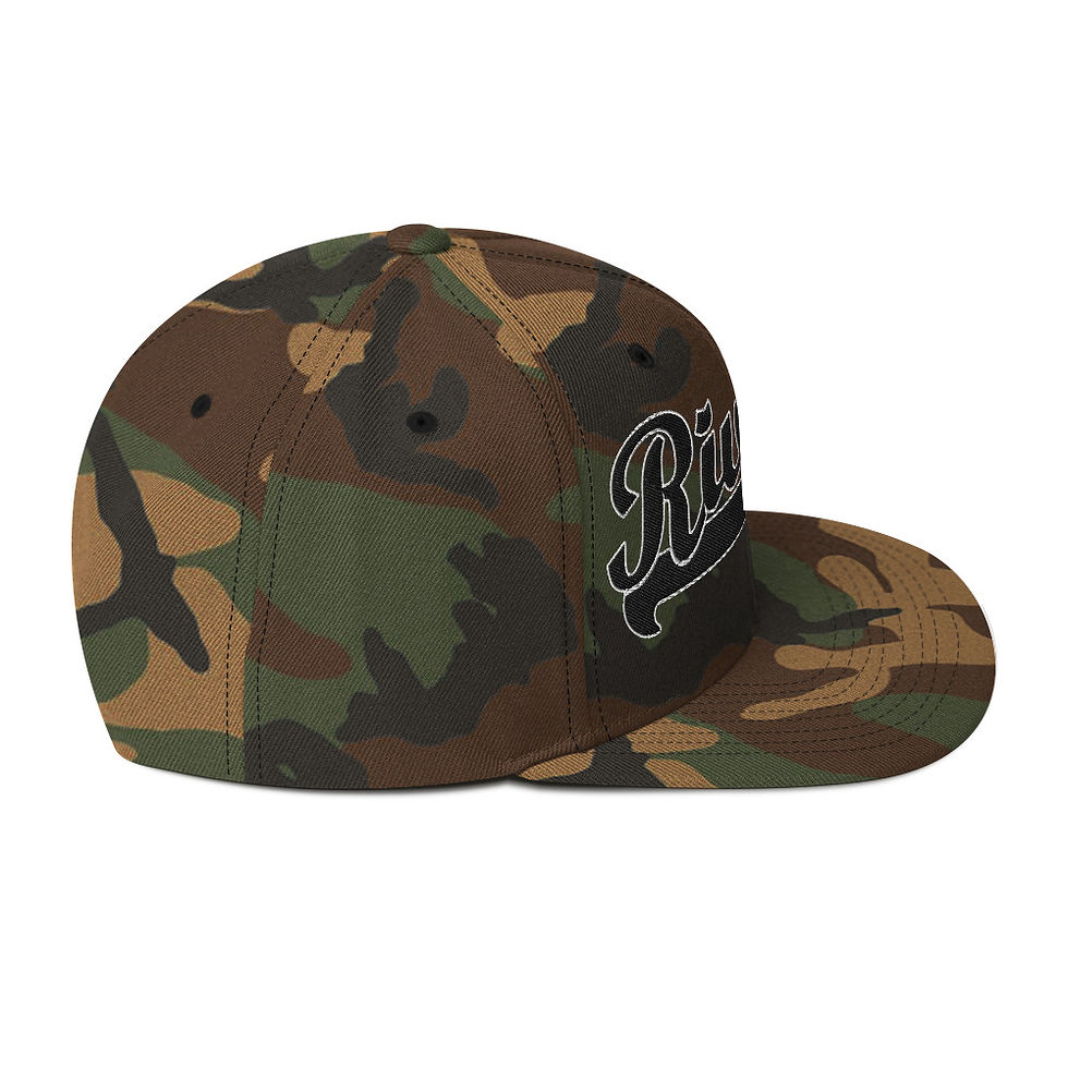 Thumbnail: Snapback Hat (Black on Camo)
