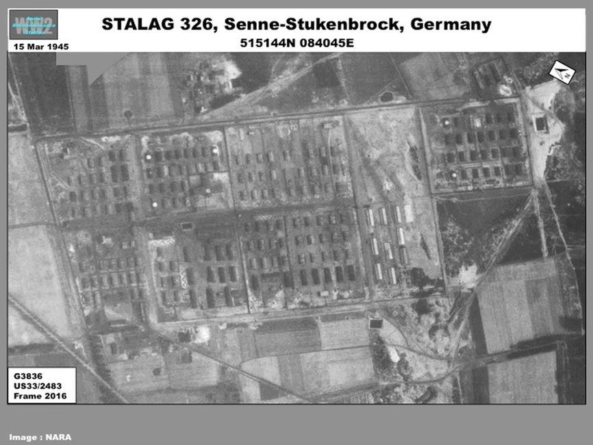 aerial photo of POW Camp STALAG 326, Senne-Stukenbrock, Germany