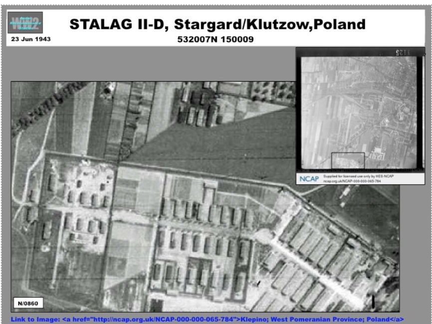 aerial photo of POW Camp STALAG II-D, Stargard, Poland