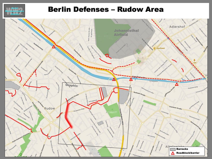 map of Berlin Defenses: Rudow Area