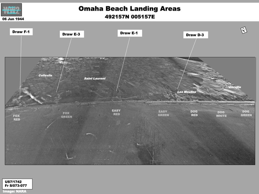 aerial photo Omaha Beach: Landing Areas