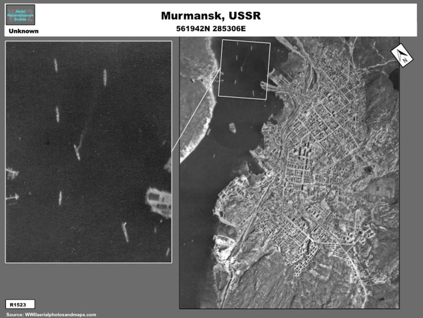 Aerial photo  Murmansk, USSR