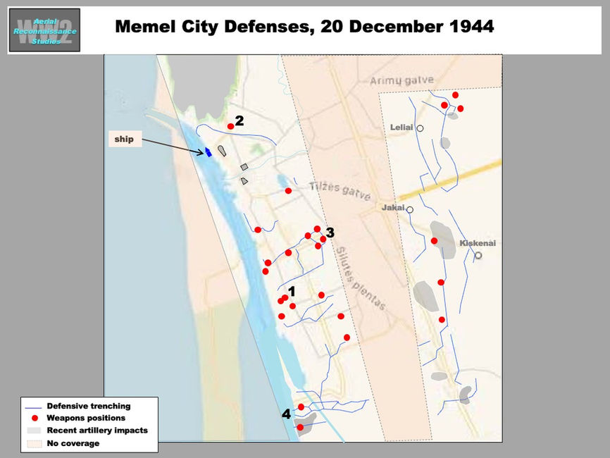 map of Siege of Memel: German Defenses