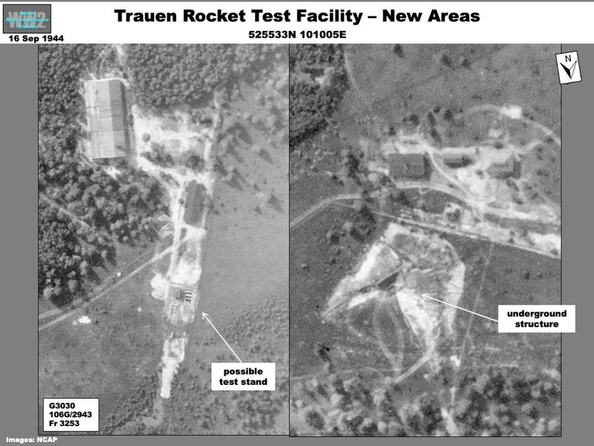 Aerial photo of possible new construction at the Trauen Rocket Test Complex   