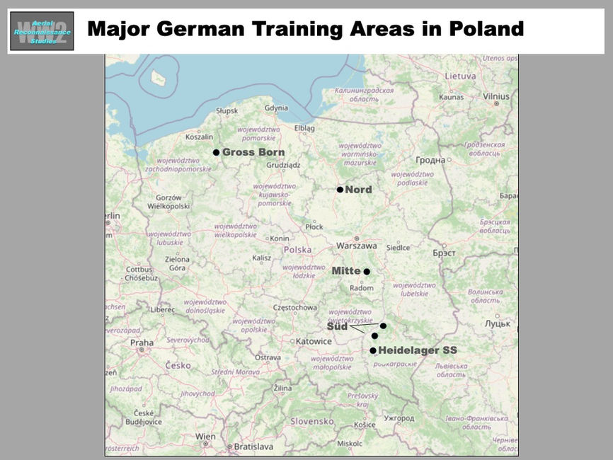 map of German Army Training Areas in Poland 