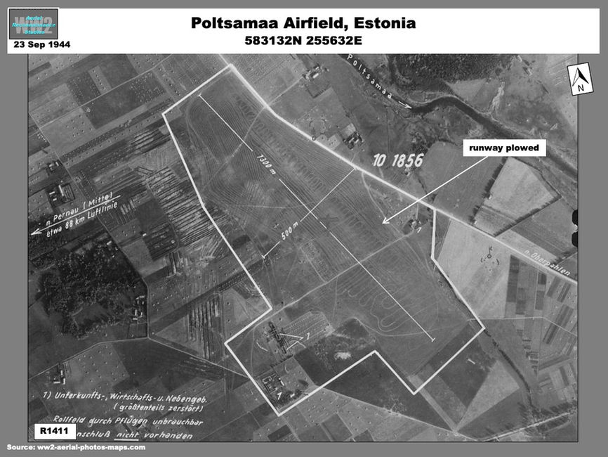 aerial photo of Demolition at Poltsamaa Airfield, Estonia  