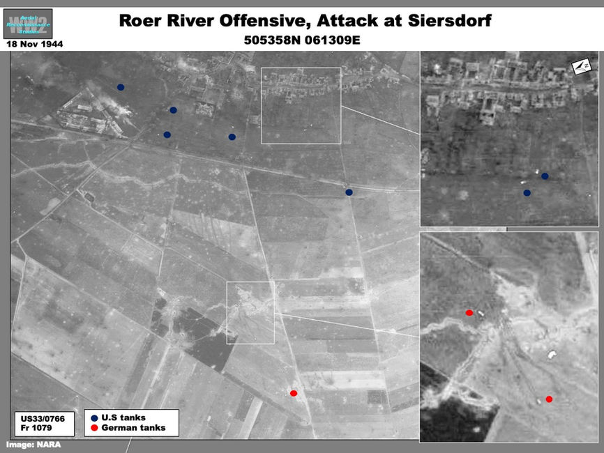 aerial photo of U.S. Army Roer River Offensive: Attack in Siersdorf 