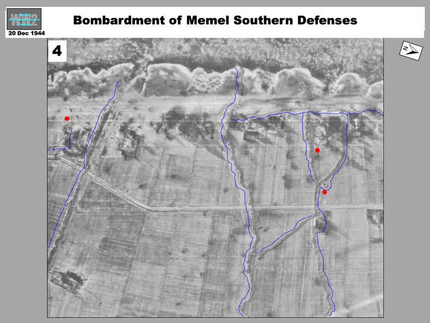 aerial photo of Siege of Memel: Bombardment of German Defenses