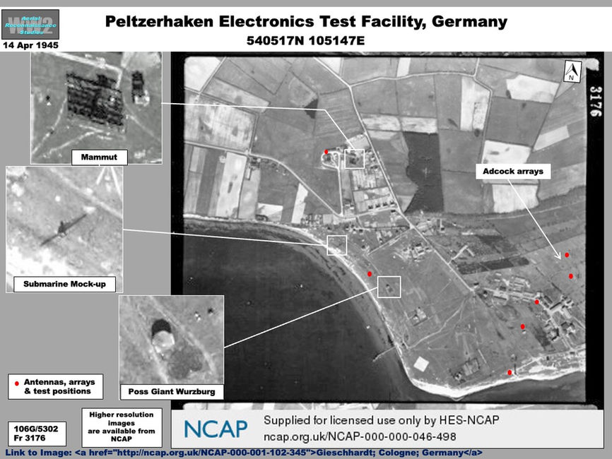 aerial photo of Pelzerhaken Radar & Electronics Test Facility, Germany