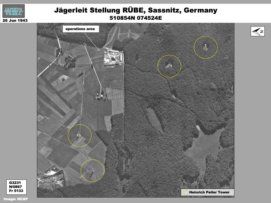 aerial photo of Luftnachrichten Jägerleit Stellung Stellung RÜBE, Sassnitz, Germany