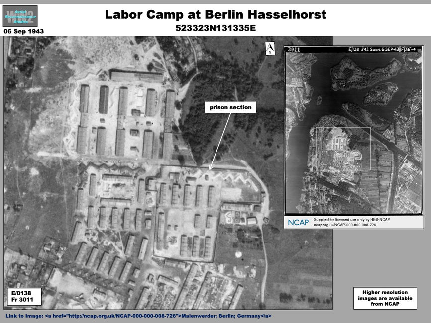 aerial photo of New Forced Labor Camp at Berlin Hasselhorst