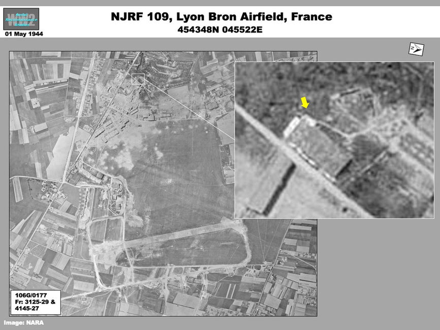 aerial photo of NJRF 109 at Lyon -Bron Airfield