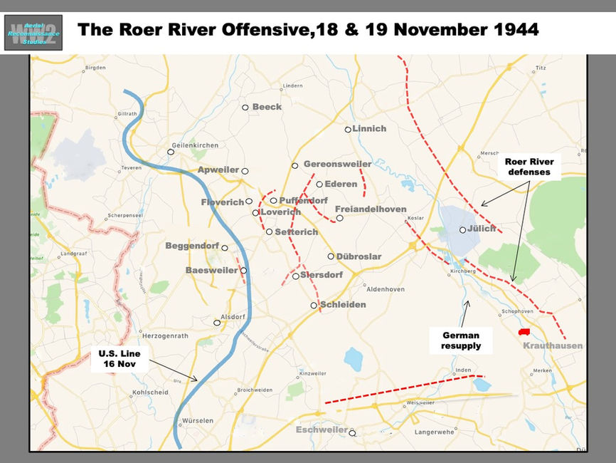 map of U.S. Army Rover River Offensive, November 1944  