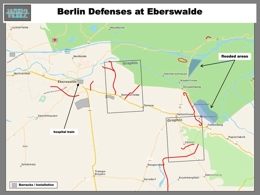 map of Berlin Defenses: Eberswalde Area