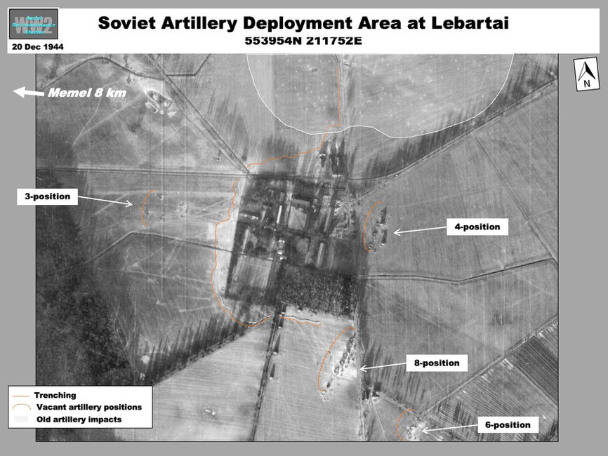 aerial photo of Siege of Memel: Soviet Positions East of Memel 