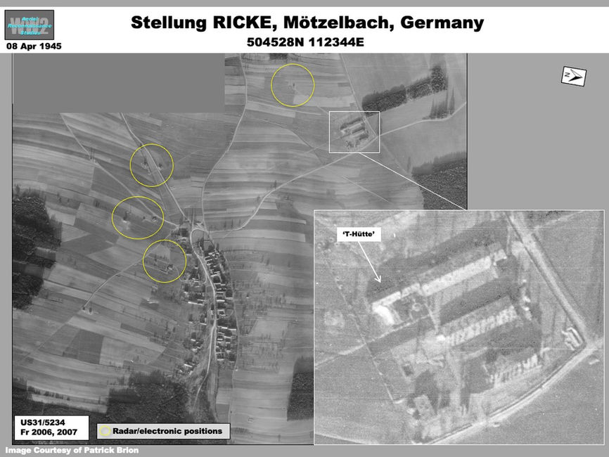 aerial photo of Luftnachrichten Stellung RICKE, Mötzelbach, Germany