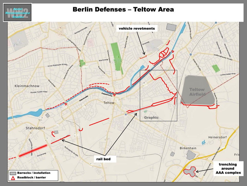 map of Berlin Defenses: Teltow Area