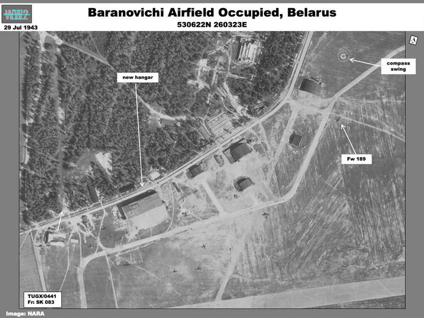 Luftwaffe Reconnaissance Unit at Baranovichi Airfield Belarus,  August 1943