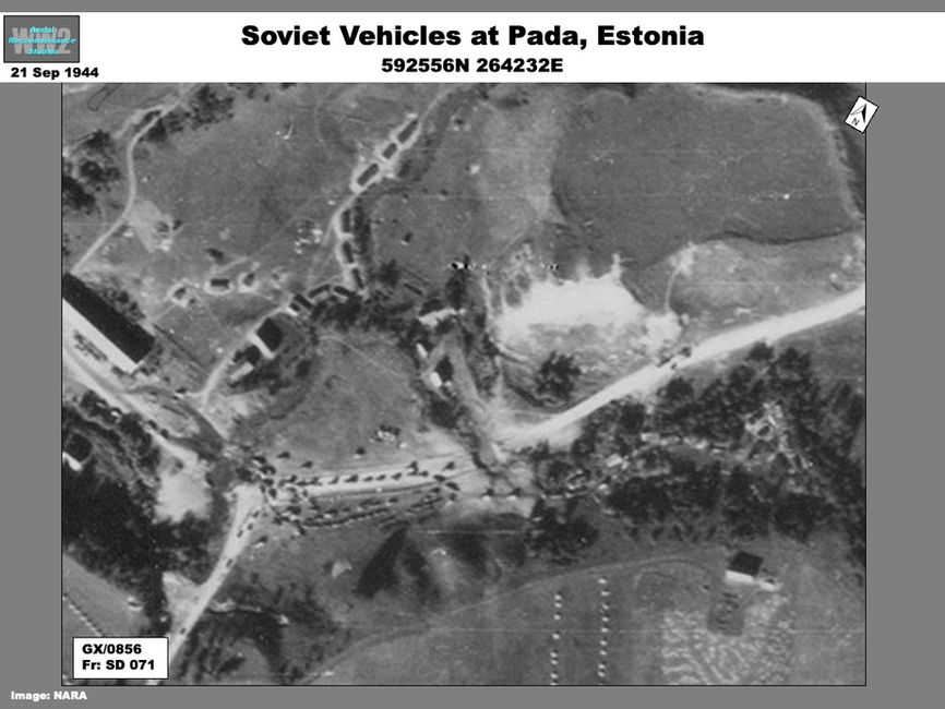 aerial photo of Tallinn Offensive: Soviet Convoy at Para, Estonia  on 21 September 1944