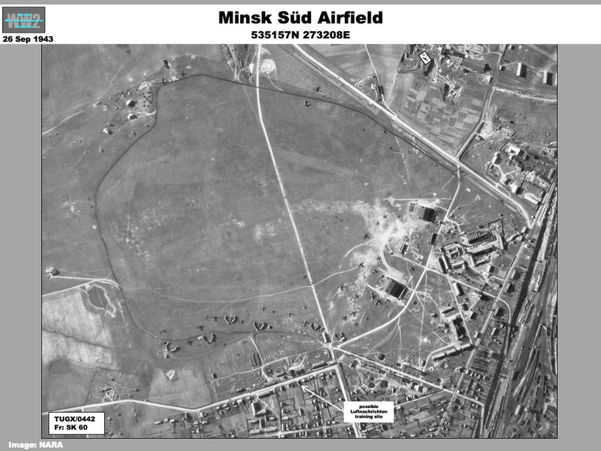 aerial photo of Minsk Süd Airfield on 27  May 1944 