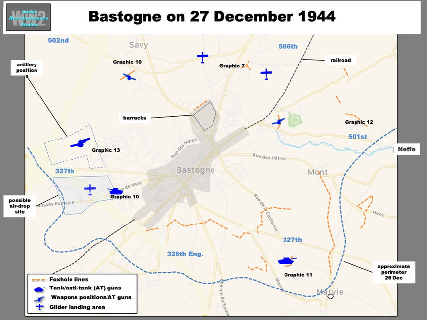 Map of Bastogne on 27 December 1944