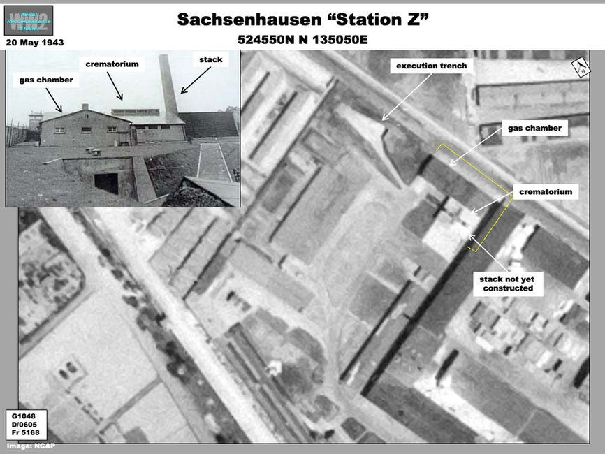 aerial photo of 'Station-Z', the Gas Chamber and Crematory at Sachsenhausen Concentration CampSachsenhausen Concentration Camp