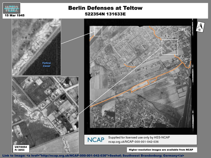 Berlin Defenses: Trenching and Other Positions, Teltow Area