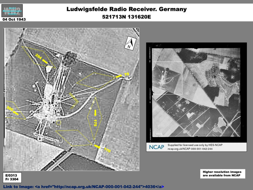 aerial photo of Ludwigsfelde Radio Receiver, Germany