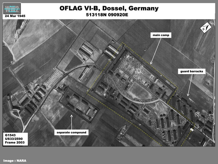 aerial photo of POW Camp OFLAG VI-B, Dossel, Germany 