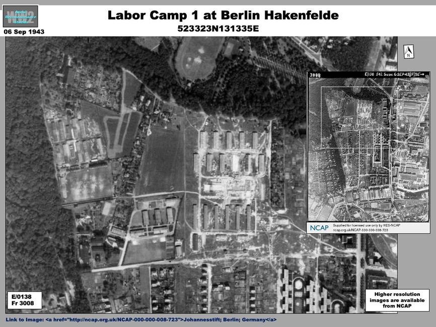 aerial photo of New Forced Labor Camp at Berlin Hakenfelde