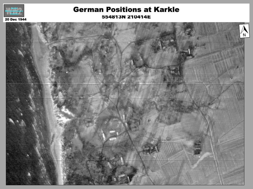 aerial photo of Siege of Memel: Soviet Positions North of Memel 