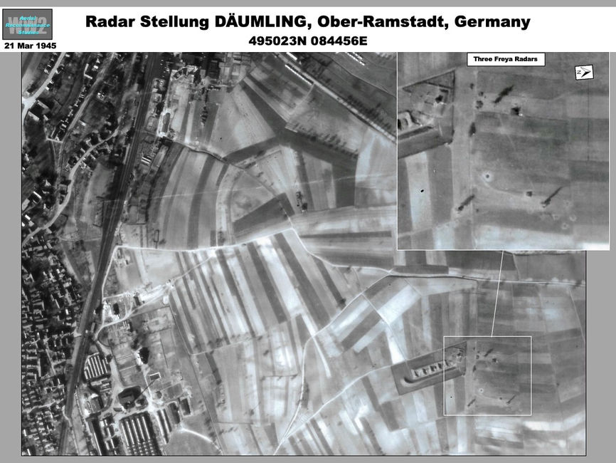 aerial photo of Luftnachrichten Stellung Däumling, Ober Ramstadt, Germany