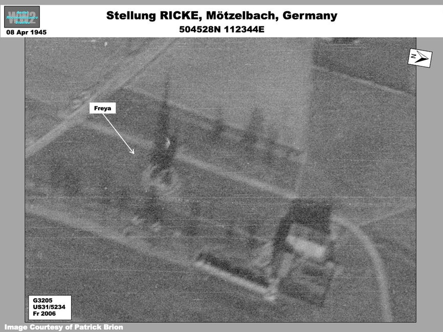 Aerial photo of Radar at Luftnachrichten Stellung RICKE, Mötzelbach, Germany 