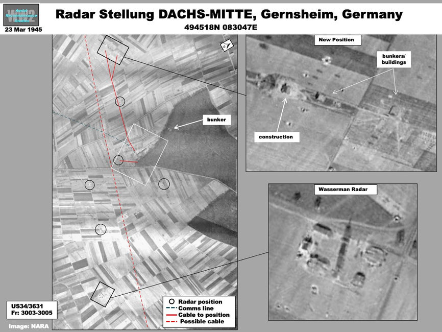 Aerial photo of LLuftnachrichten Stellung DACHS-MITTE, Gernsheim, Germany